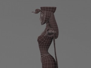 cartoon woman 3 3D 模型