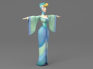 cartoon woman 2 Model 3D