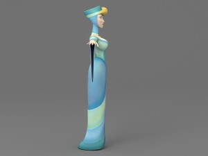 cartoon woman 2 Model 3D