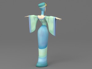 cartoon woman 2 Model 3D
