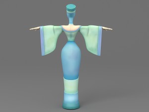 cartoon woman 2 Model 3D