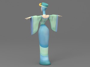 cartoon woman 2 Model 3D