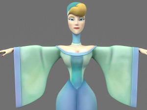 cartoon woman 2 Model 3D
