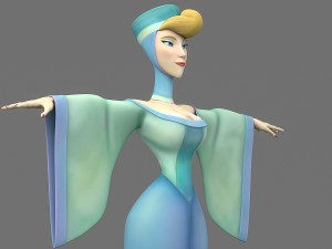 cartoon woman 2 Model 3D