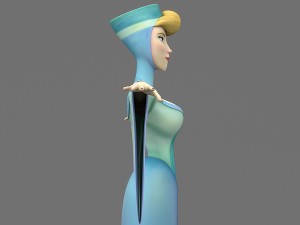 cartoon woman 2 Model 3D