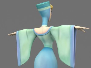 cartoon woman 2 Model 3D