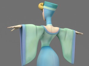 cartoon woman 2 Model 3D