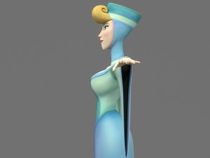 cartoon woman 2 Model 3D