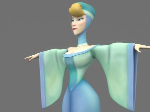 cartoon woman 2 Model 3D