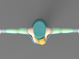 cartoon woman 2 Model 3D