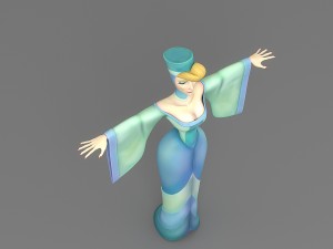 cartoon woman 2 Model 3D