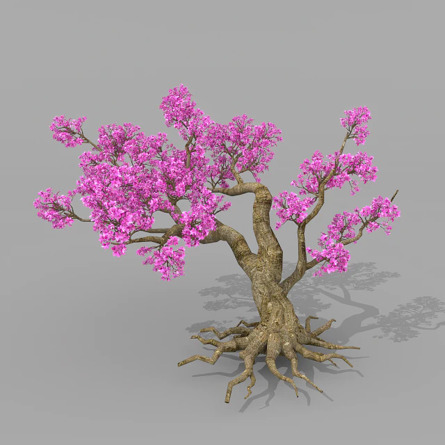 peach blossom tree 2 3D Model .c4d .max .obj .3ds .fbx .stl .blend