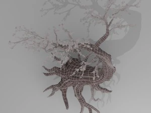 peach blossom tree 3D Model