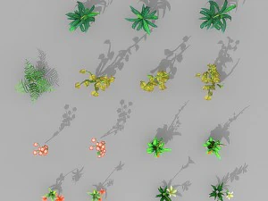 набор растений 3D Модель