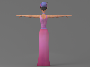 cartoon old lady Modello 3D