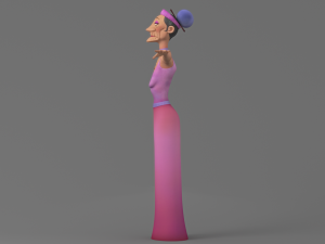 cartoon old lady Modello 3D
