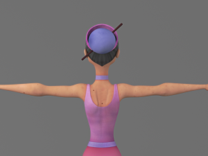 cartoon old lady Modello 3D