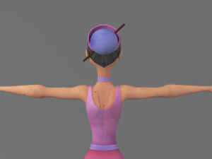 cartoon old lady 3D Model