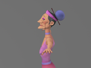 cartoon old lady Modello 3D