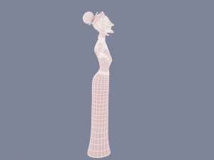 cartoon old lady 3D Model