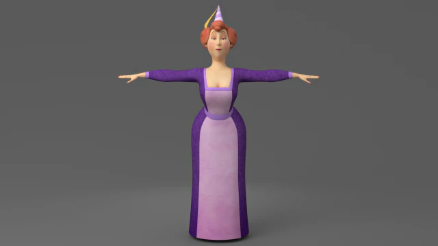 cartoon fat woman 3D Model .c4d .max .obj .3ds .fbx .stl .blend 