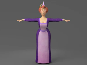 卡通胖女人 3D 模型