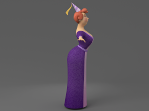 cartoon fat woman 3D Модель