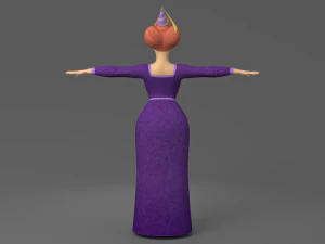 cartoon fat woman 3D Model