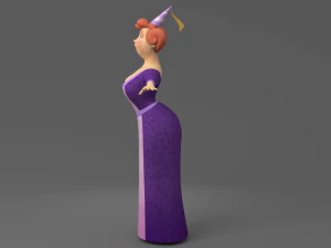 cartoon fat woman 3D Model