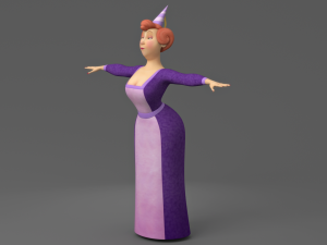 cartoon fat woman 3D Модель