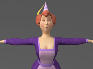 cartoon fat woman 3D Модель