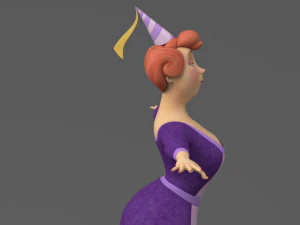 cartoon fat woman 3D Model