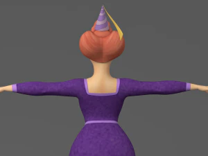 cartoon fat woman 3D Model