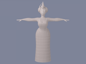 cartoon fat woman 3D Модель