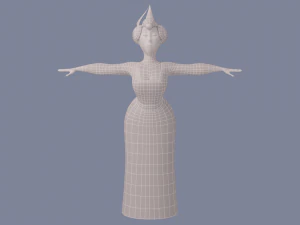 cartoon fat woman 3D Model