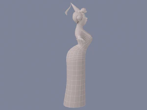 cartoon fat woman 3D Model
