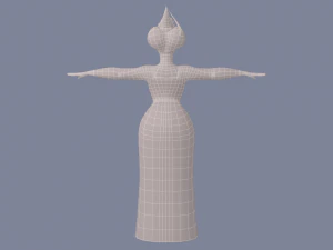 cartoon fat woman 3D Model