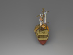 cartoon boat 3D 모델