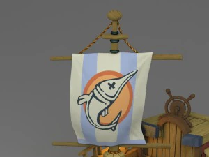 cartoon boat 3D Model