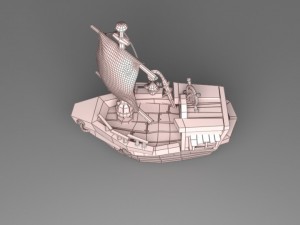 cartoon boat 3D 모델