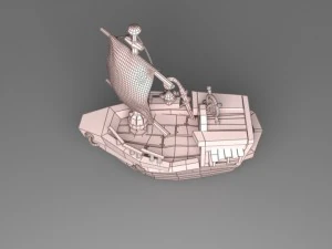 cartoon boat 3D Model