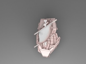 cartoon boat 3D 모델