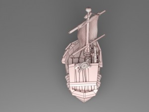 cartoon boat 3D 모델