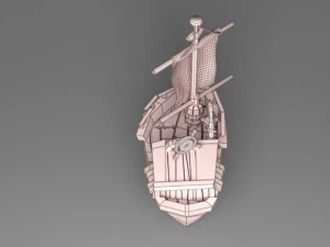 cartoon boat 3D Model