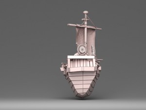 cartoon boat 3D 모델