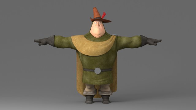 cartoon fat man 3D Model .c4d .max .obj .3ds .fbx .stl .blend 