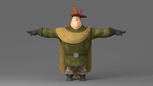 cartoon fat man 3D Model .c4d .max .obj .3ds .fbx .stl .blend 