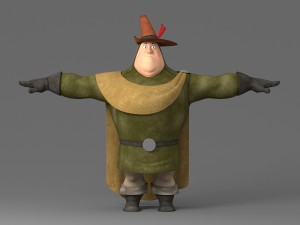 cartoon fat man 3D Model