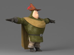 cartoon fat man 3D Model