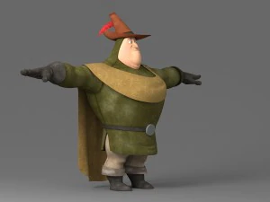 cartoon fat man 3D Model